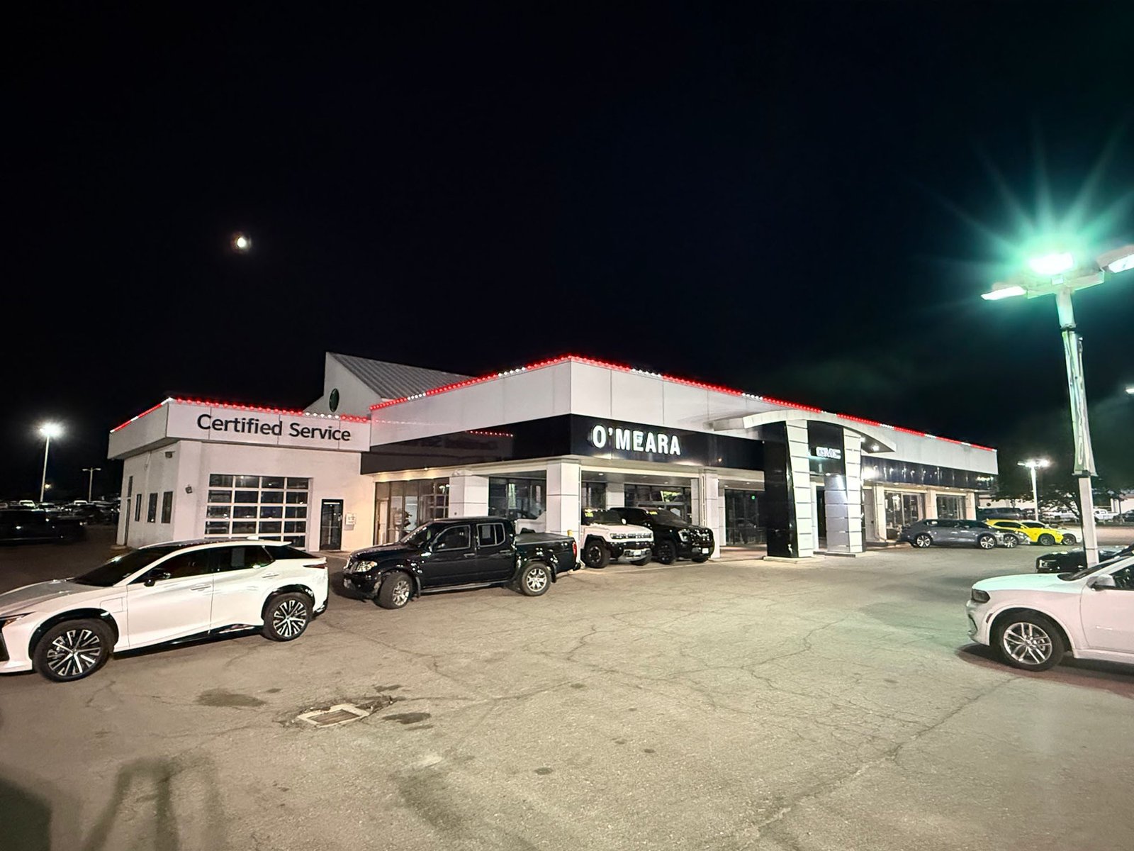 GMC dealership lighting